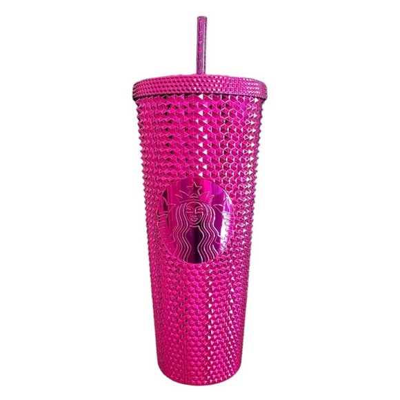 Starbucks Holiday 2022 Drink Tumbler Magenta Pink Studded Venti 24 oz Xmas - Picture 1 of 1